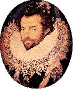 Nicholas Hilliard Portrait of Sir Walter Raleigh oil on canvas